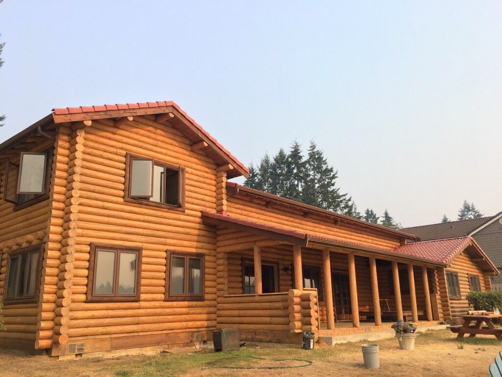 Log Home Finish Restoration